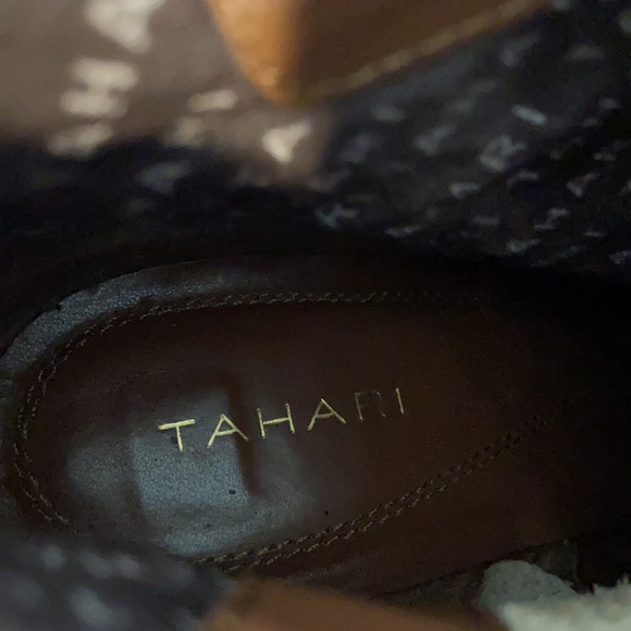 Tahari Glenn Rust Brown Leather Booties Sz 7.5 - Picture 11 of 14